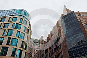 Modern business buildings City of London England United Kingdom