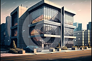 Modern business buildings exterior