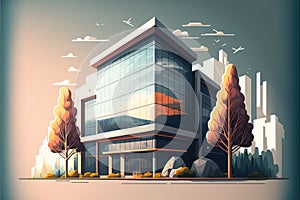 Modern business buildings exterior