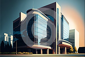 Modern business buildings exterior