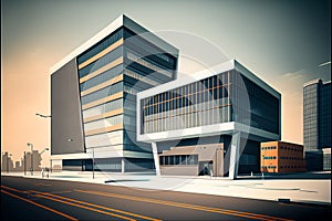 Modern business buildings exterior