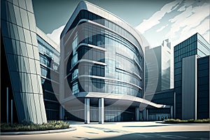 Modern business buildings exterior