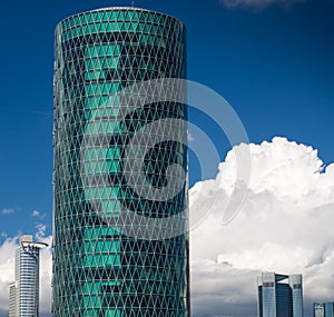 Modern business buildings in Frankfurt, Germany