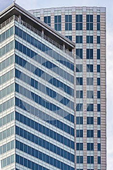 Modern business buildings in Warsaw downtown