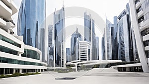 modern business buildings with white background