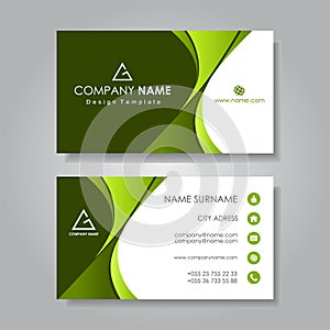 Modern business card template flat design. Vector illustration.