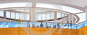 Modern Business Center Office Building Working Space Meeting Hall Interior