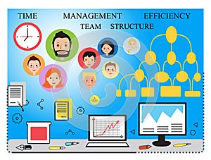 Modern business concept, team