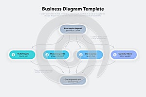 Modern business diagram template with four stages