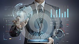 Modern business digital data analysis information