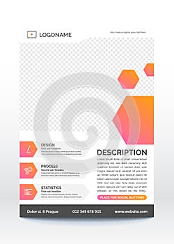 Modern business flyer template, creative and fresh layout