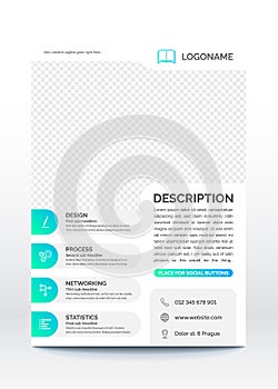 Modern business flyer template, creative and fresh layout