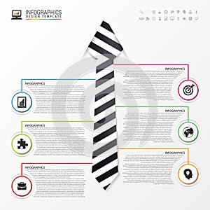 Modern business infographic concept. Businessman. Vector