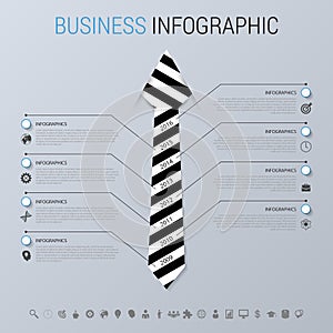 Modern business infographic concept. Businessman. Vector illustration