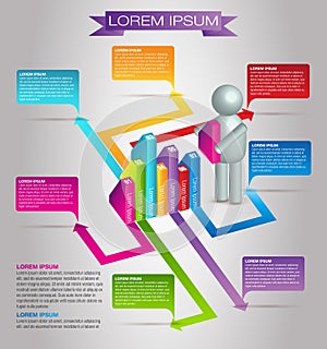 Modern Business Infographic Vector