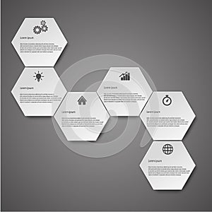 Modern business Infographics banner, diagram style Vector illustration