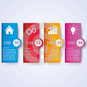 Modern business Infographics banner, diagram style Vector illustration