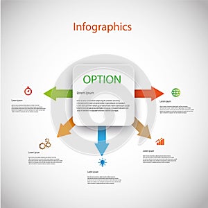 Modern business Infographics banner, diagram style Vector illustration