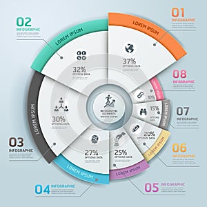 Modern business Infographics circle.