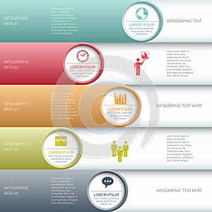 Modern business infographics options banner.