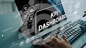 Modern Business KPI Dashboard Displaying Key Performance Indicators with Interactive Data Visualizations and Analytics
