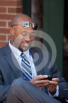 Modern Business Man Texting