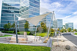 Modern Business Park and Garden in Europe