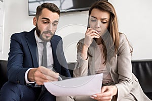 Modern Business People Reading Documents