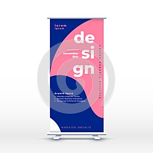 modern business roll up standee display banner design