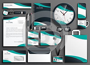 Modern business stationery collateral set