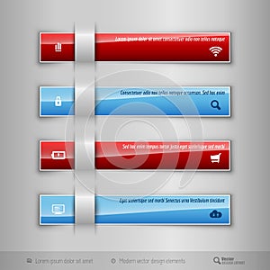 Modern business tabs - infographics - template for web design or