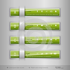 Modern business tabs - infographics - template for web design or