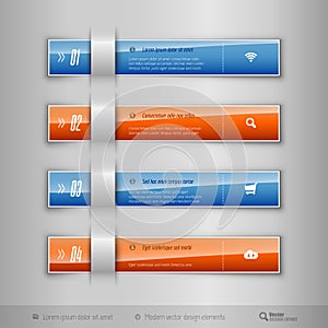 Modern business tabs - infographics - template for web design or