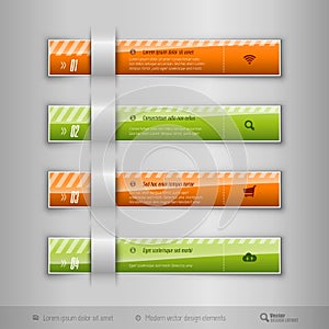 Modern business tabs - infographics - template for web design or