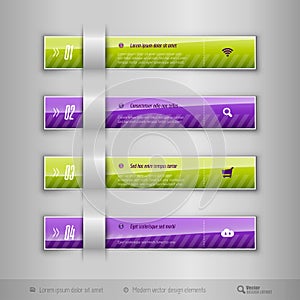 Modern business tabs - infographics - template for web design or