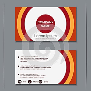 Modern business visiting card design template