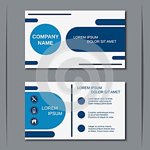 Modern business visiting card vector template