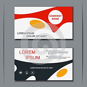 Modern business visiting card vector template