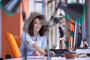 Modern business woman in the office