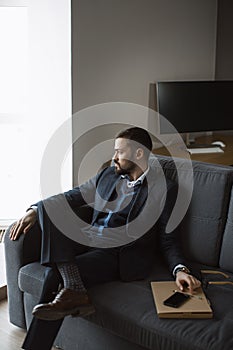 Modern Businessman. Confident Man in Suit.