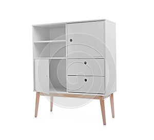 Modern cabinet isolated. Furniture for wardrobe room