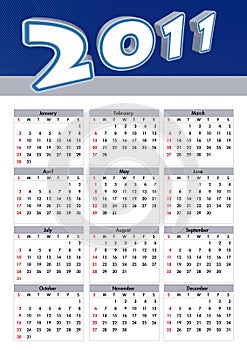 Modern calendar