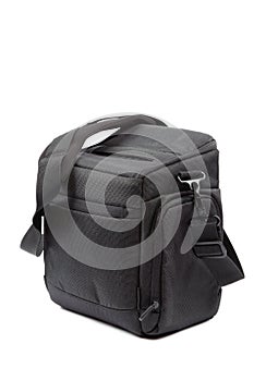 Modern Camera bag on white background.