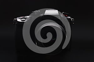 Modern camera model, good quality of pictures, brand new device for photoshot session