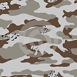 Modern camouflage military style design seamless pattern