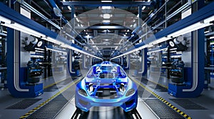 The car assembly line.AI generated image