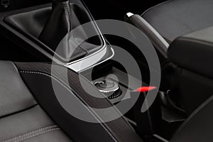 Modern car central console.