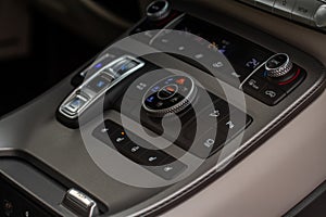 Modern car central console.