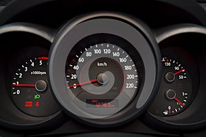 A modern car dashboard.