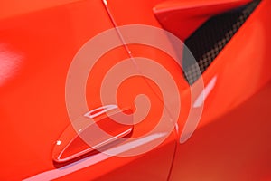 Modern car design. close-up. bending lines avto.